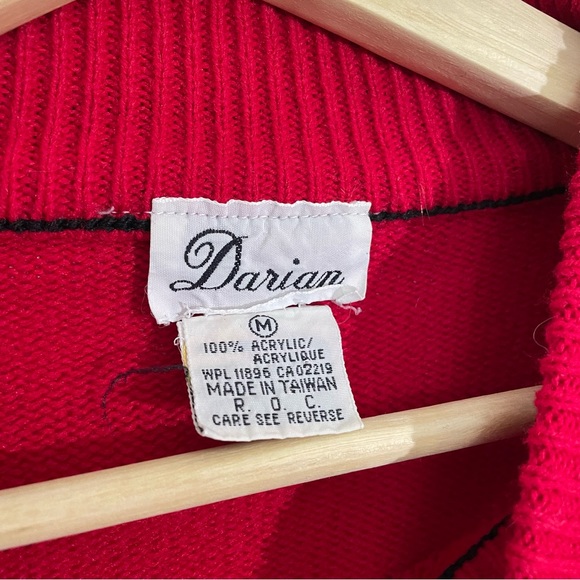 Vintage | Darian Red Knit Pull Over Sweater - Picture 6 of 11